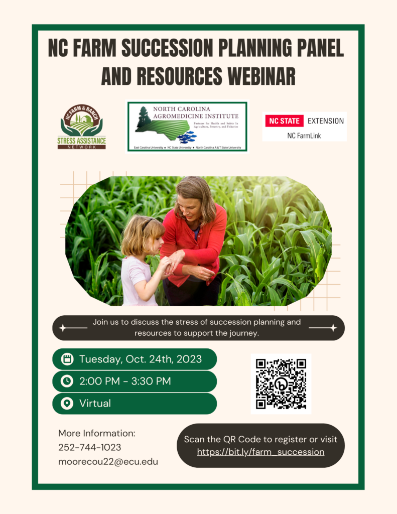 NC Farm Succession Planning Panel and Resources Webinar Flyer