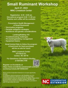 Cover photo for Western North Carolina Small Ruminant Workshop